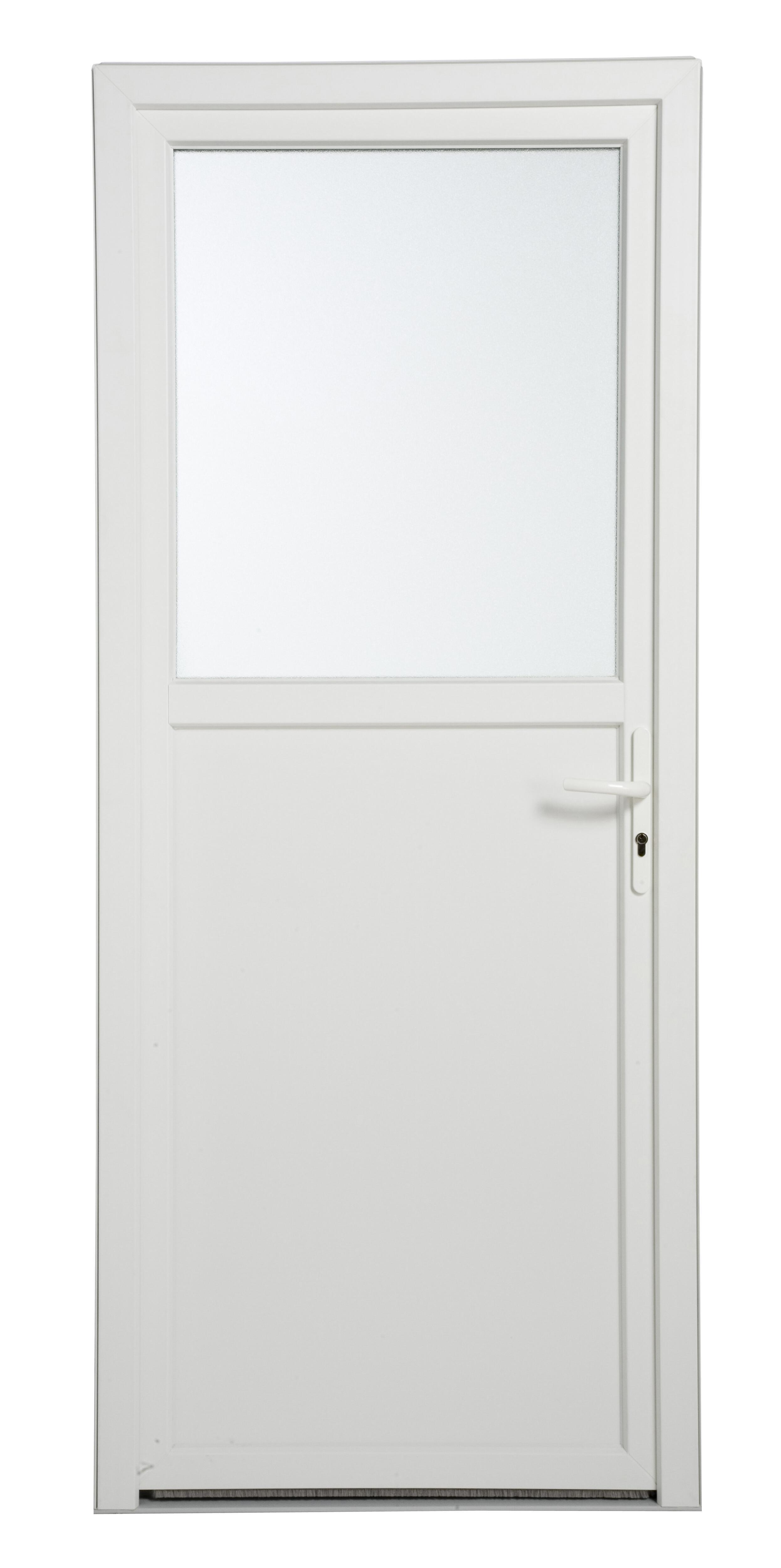 Porte PVC semi-vitrée